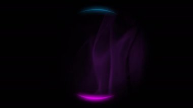 neon daire çerçeve rengi duman akışı mor küre