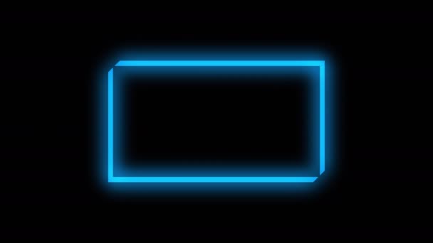 Neon frame advertentie achtergrond blauw licht — Stockvideo