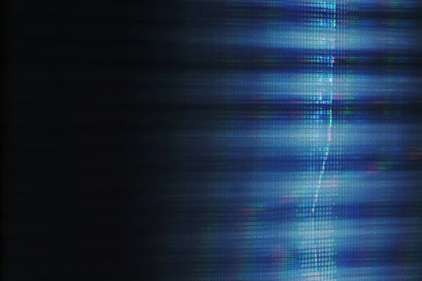 Digital glitch background pixel binary code blue — Stock Photo, Image