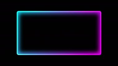neon çerçeve ticari arkaplan dikdörtgeni siyah