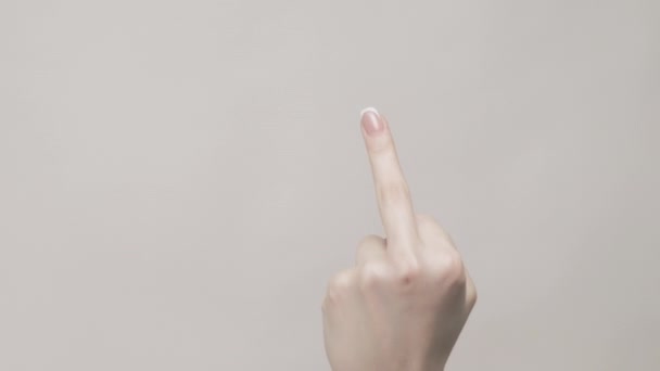 Оскорбительные жесты руки отъебите пальцы установить 3 — стоковое видео