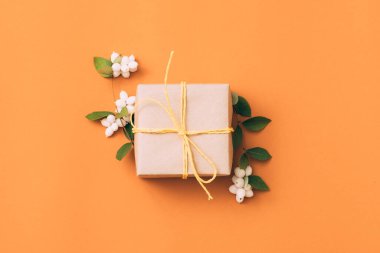 Noel hediyesi. Tebrikler. Hediye kutusu ökseotu.