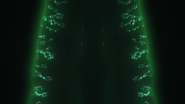 Couleur pulsant fond vert lueur pixel glitch — Video