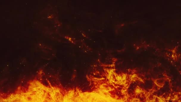 Bokeh gnister baggrund brand flamme orange røg – Stock-video