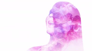 Soyut portre. Kadın. Duman kadın.