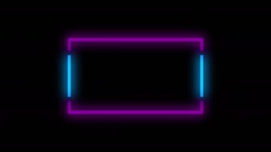 neon çerçeve ticari arka plan mavi mor ışık