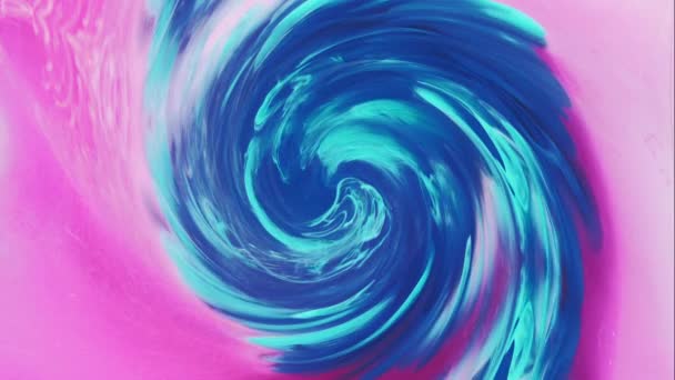 Couleur fumée tourbillon magenta rose bleu vapeur spirale — Video