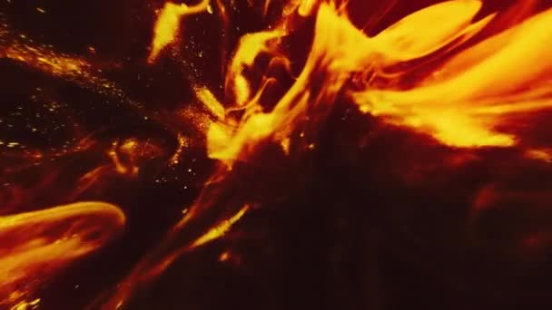 Bruciando sfondo astratto fuoco fiamme giallo rosso — Video Stock