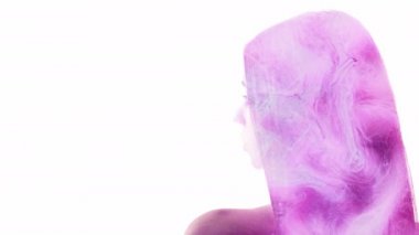 yaratıcı portre kadın enerji dumanı kadın kafası