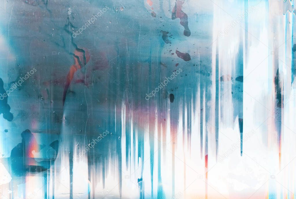 color abstract background steamed glass glitch