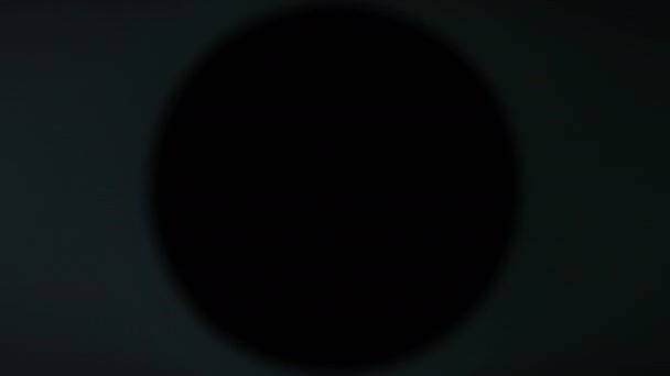 Blikat kruh pozadí černá díra teal záře — Stock video
