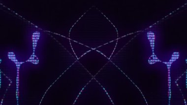 neon soyut arkaplan dijital bitki parlıyor