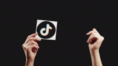 Tiktok ikon eğlence uygulaması gibi el dansı
