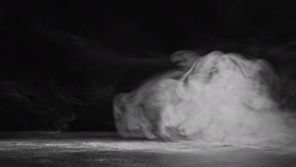 Fumo vortice fuoco smog bianco vapore nube sfondo — Video Stock