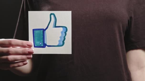 Logo gibi ağ takip sayfası el parmağı seti 2 — Stok video