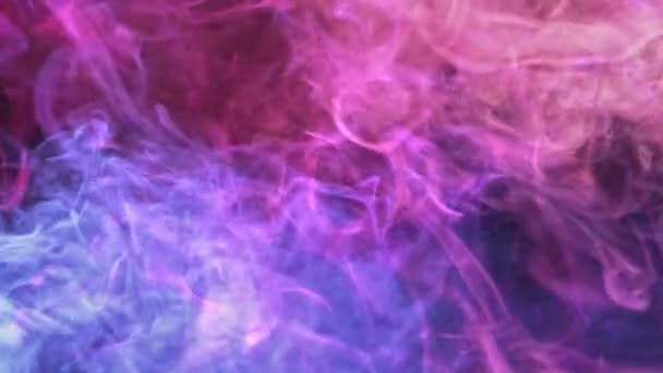 Colore vapore sfondo neon rosa blu fumo mix — Video Stock