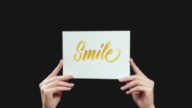 Gülümseme olumlu motivasyon elleri teşvik edici
