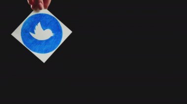 Twitter simgesi ağ servisi el uygulaması logosunu takip et