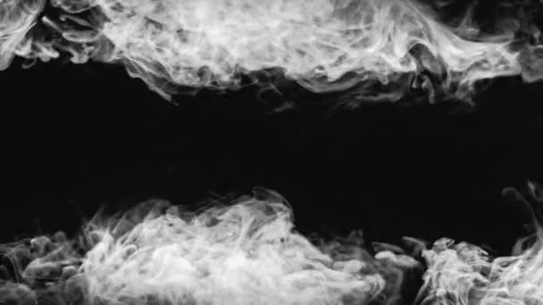 Smoke background dark mystery white steam frame — Stock Video