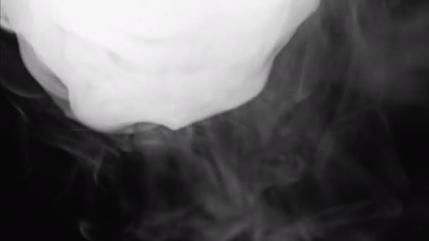 Vapor fundo fumaça nuvem branco nevoeiro preto — Vídeo de Stock