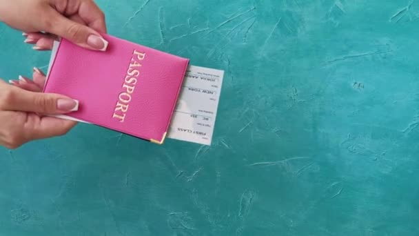 Passeport contrôle hygiène des mains passeport gant — Video