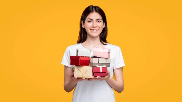 Urlaub Verkauf Geburtstag Geschenk Frau Geschenk-Boxen — Stockfoto