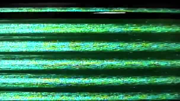 Analog noise signal distortion vhs flicker glitch Stock Footage