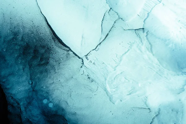 Tinta acrílica azul textura de mármore gelo fraturado — Fotografia de Stock