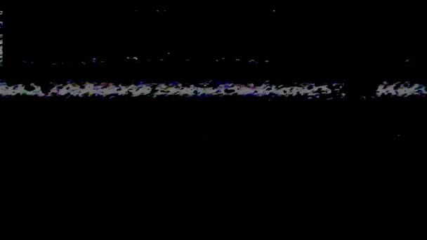 Analoge glitch signaal fout graan ruis overlay — Stockvideo