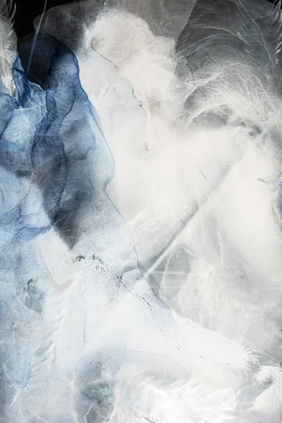 アルコール水大理石の質感白青灰色 — ストック写真