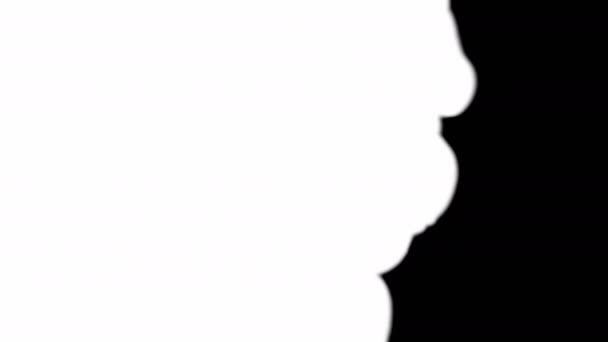 Víz tinta videó átmenet fekete fehér festék foltok — Stock videók