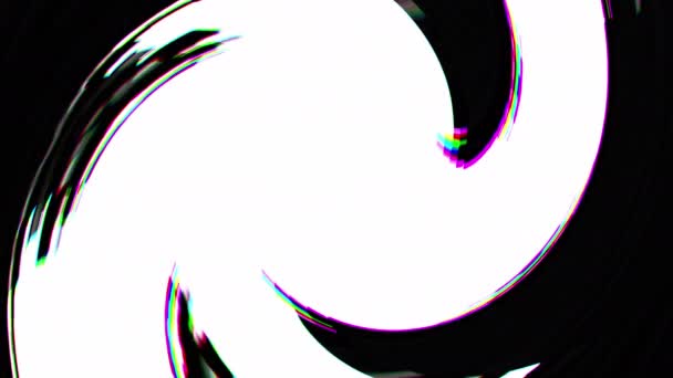 Video transición glitched 8 bit espiral máscara centro — Vídeos de Stock
