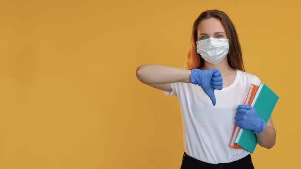 Pandemic restriction quarantine measures teacher — Stock Video