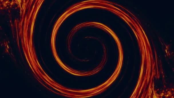Virvel animation bläck vatten glitter orange spiral — Stockvideo