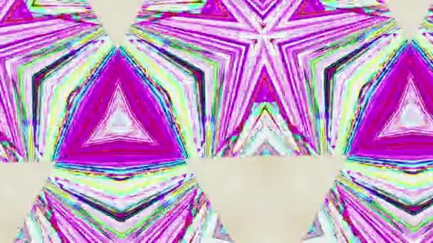 Glitch art colorful pixel noise flicker purple — Stock Video