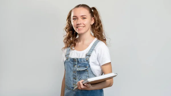 happy student portrait exam success smart girl