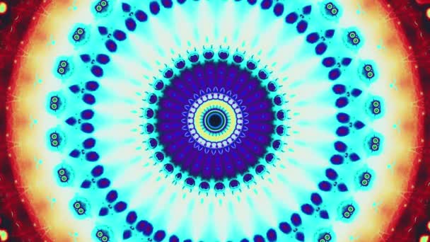 Bunt Mandala Hintergrund ethnischen Ornament blau — Stockvideo