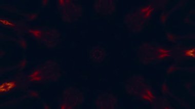 fraktal animasyon kaleydoskop yanıp sönen kırmızı turuncu