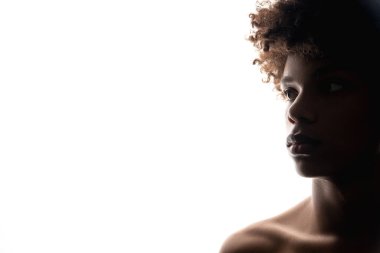 siyah erkek silueti ırkçılık yok güçlü genç adam