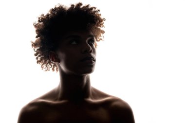 Siyah adam silueti erkeksi Afrikalı adam