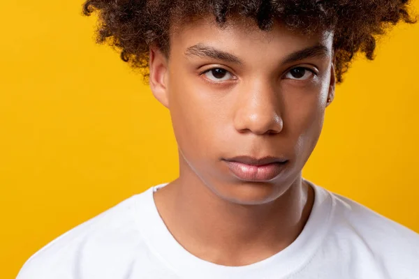 Black lives matter teenager feelings young guy — Stock Photo, Image