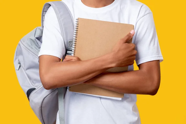 Terug naar school onderwijs cursussen zwarte tiener — Stockfoto