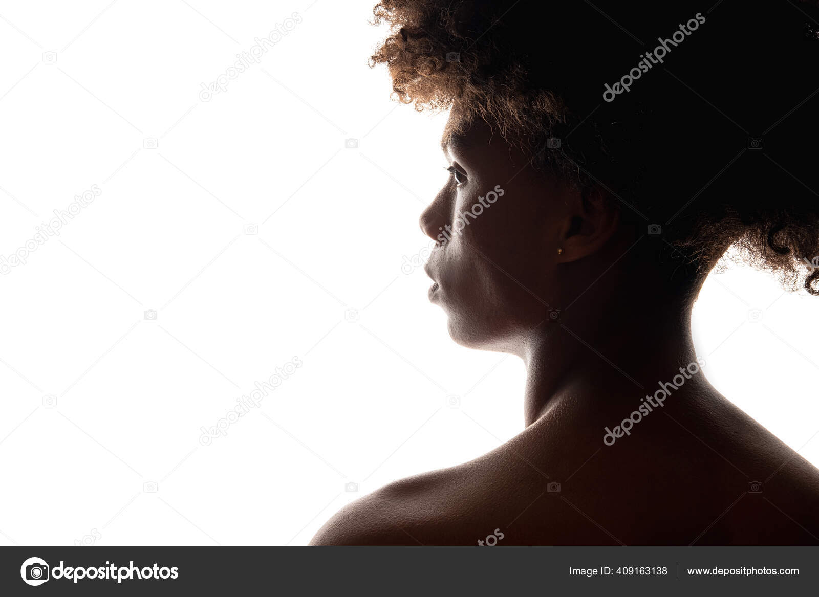 Black man silhouette masculine strength guy — Stock Photo © golubovy  #409163138, image size:1600x1167