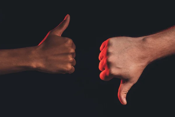 Як не подобається жест расові розбіжності руки — стокове фото