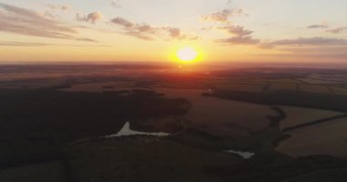 Hava düzlemi manzarası doğa manzarası kırsal gün batımı
