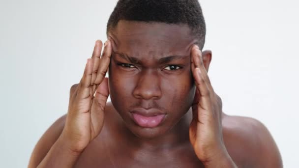 男子美容美发黑脸 图库视频影像 C Golubovy