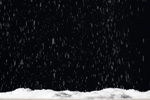 Zima tło Boże Narodzenie noc biały śnieg czarny — Zdjęcie stockowe