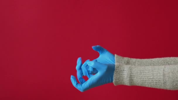Coronavirus xmas hijyen hediye teslim salgını — Stok video