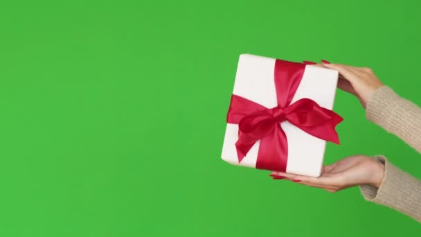 Рождество сюрприз зимние праздники доставка подарка — стоковое видео