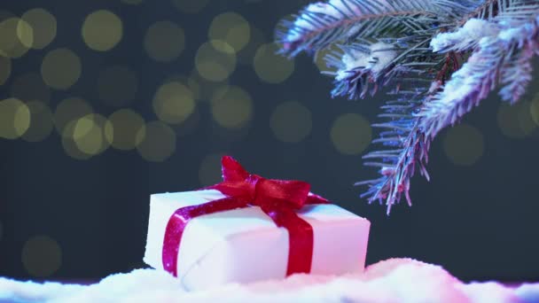 Karácsonyi ajándék kovid-19 higiénia téli ünnep — Stock videók
